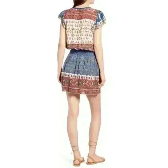 NWT FAHERTY Boho Bemini Hand Painted Mini Dress - Picture 8 of 12